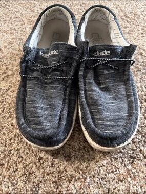 Hey Dude Kids' Charcoal Grey Slip-On Sneakers youth size 5